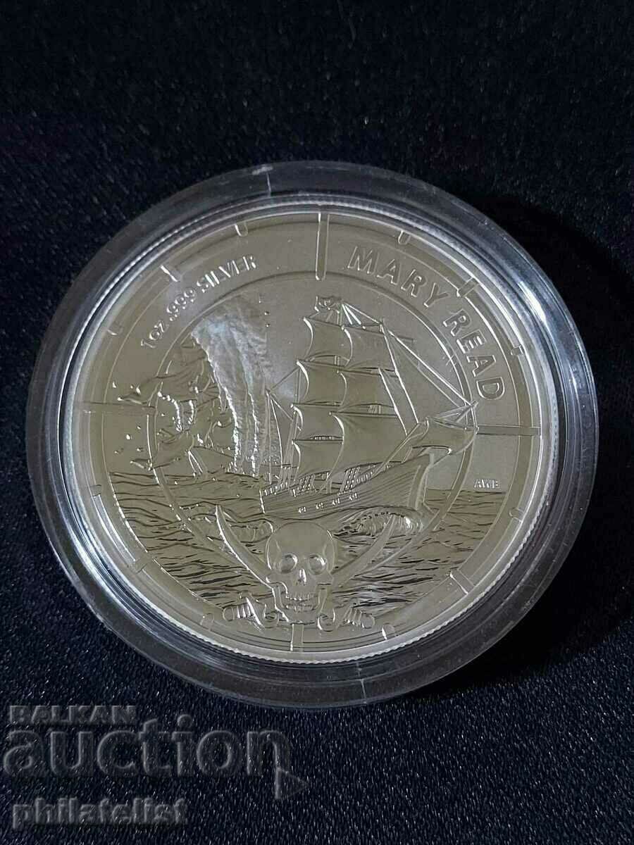 Соломонови острови 2022 - 2 долара - Mary Read - 1 OZ