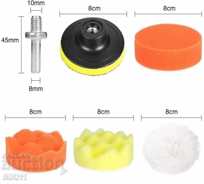 Delivery of Polishing of headlights with a screwdriver 11 parts, sponges for pasturing Delivery of Polishing of headlights with a screwdriver 11 parts, sponges for pasturing