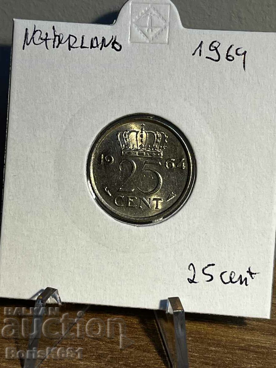 25 цента 1964 Нидерландия
