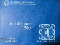 Set de monede bancar Italia 1980