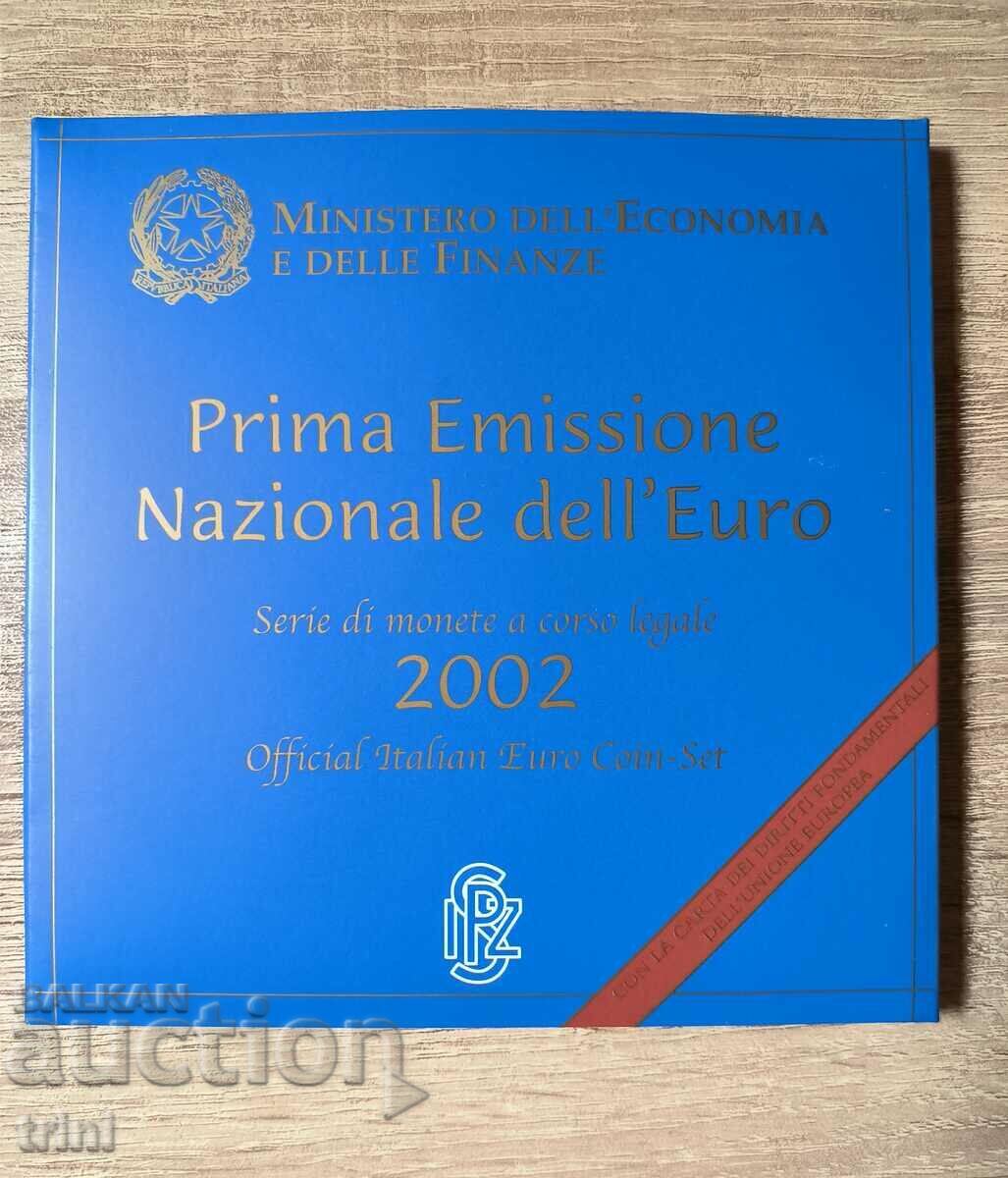 Παράδοση Σετ τράπεζας Ιταλία 2002 έτος Πρώτη έκδοση του ευρώ