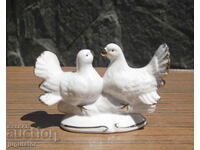 old porcelain figurine figure figurine white doves