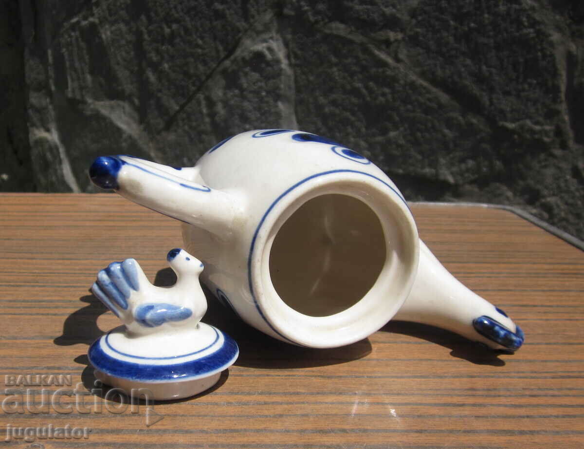 Gzhel old Russian porcelain milk jug - 7 Gzhel old Russian porcelain milk jug - 7