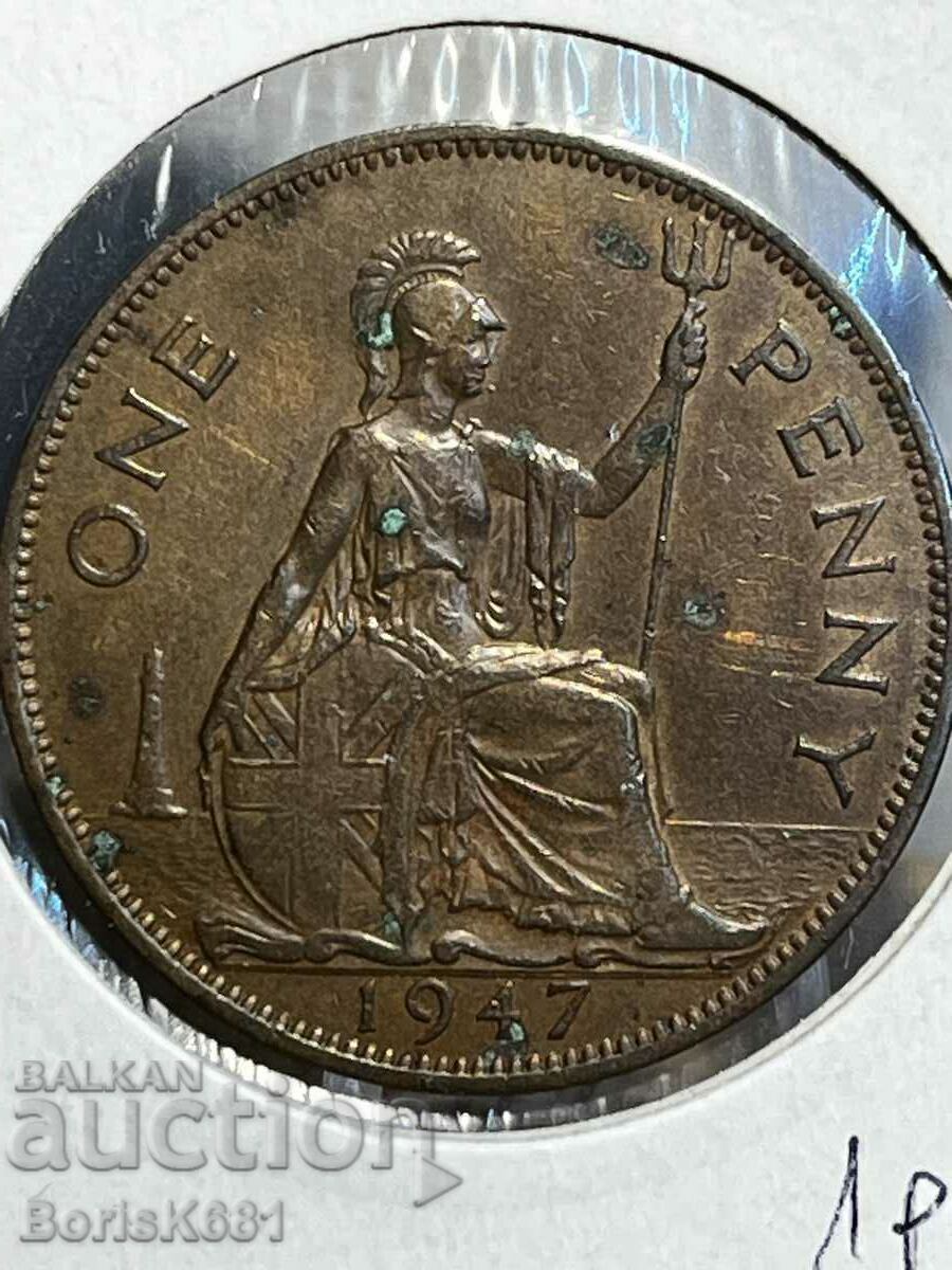 1 Penny 1947 Αγγλία