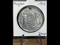 5 Pengo 1943 Hungary - with hole