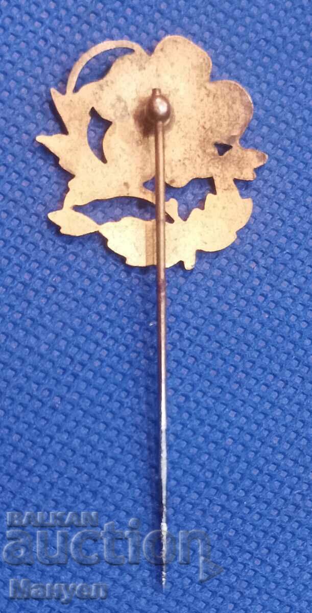 Beautiful old brooch, gilding, enamel. - 7