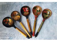 Painted Soviet wooden spoons