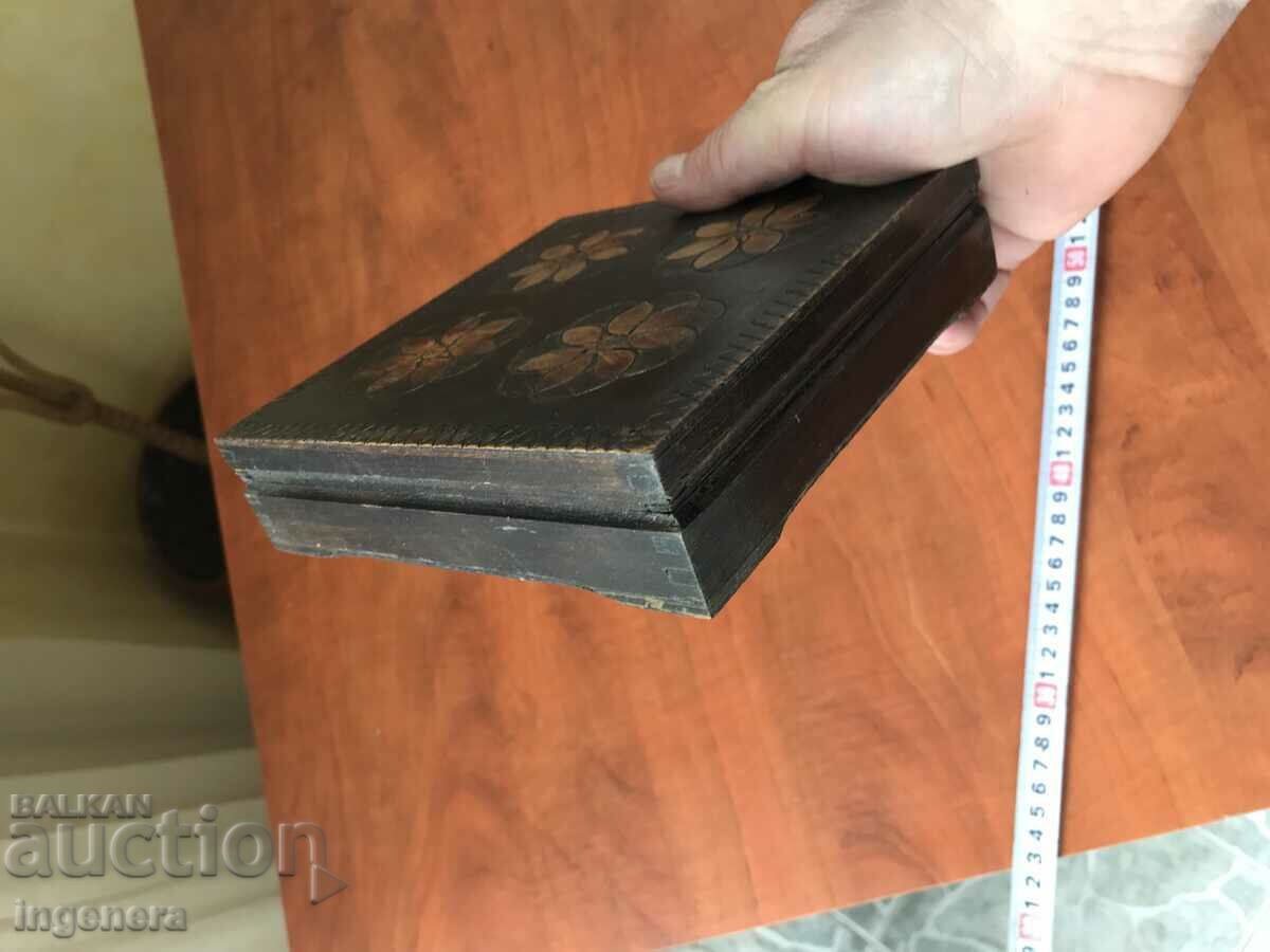 BOX WOOD PYROGRAPH DRAWING ANTIQUE FROM SOCA MOSTRA - 5 BOX WOOD PYROGRAPH DRAWING ANTIQUE FROM SOCA MOSTRA - 5