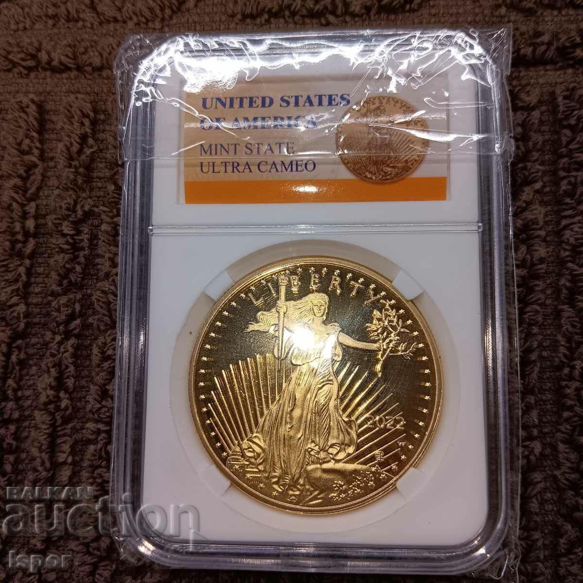 Auction American Eagle 2022 reads the description Auction American Eagle 2022 reads the description