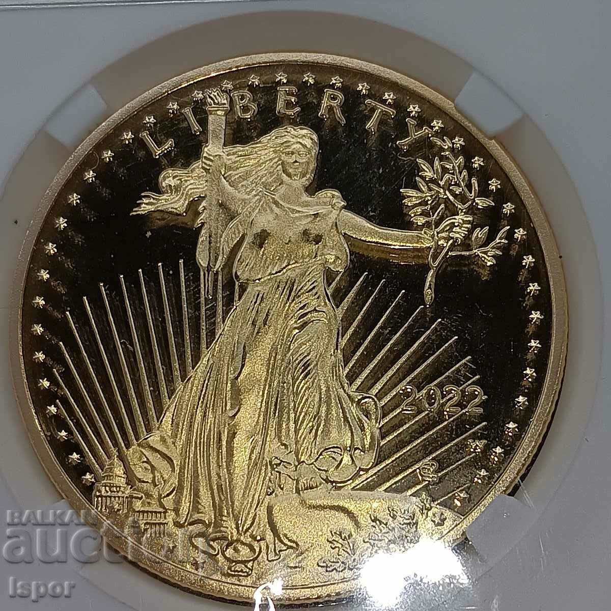 Delivery of American Eagle 2022 reads the description Delivery of American Eagle 2022 reads the description