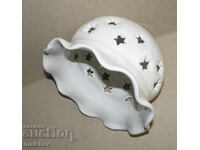 Ceramic lampshade 15 cm white glazed ceramic, excellent