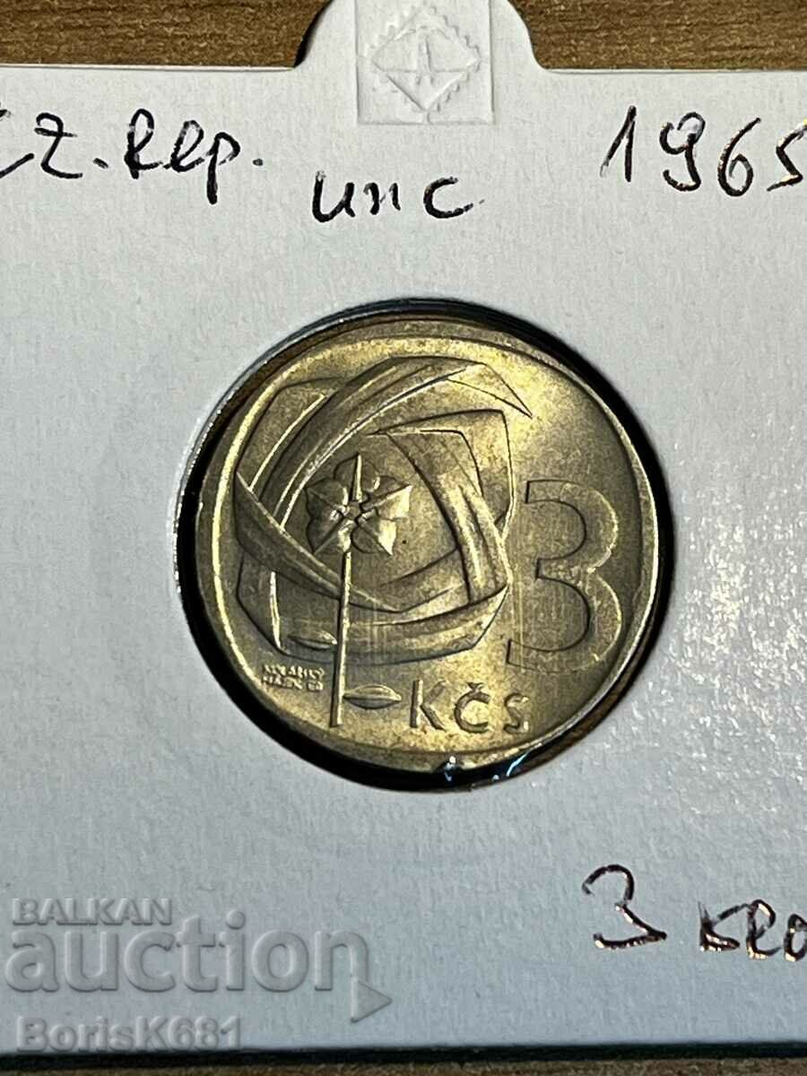 3 Krones 1965 Czech Republic unc