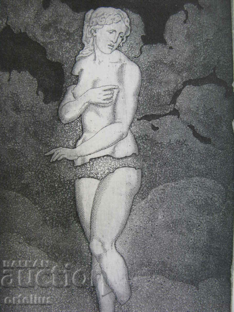 Venus Graphic Engraving Bookplate Erotic