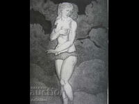 Venus Gravura Grafică Exlibris Erotic