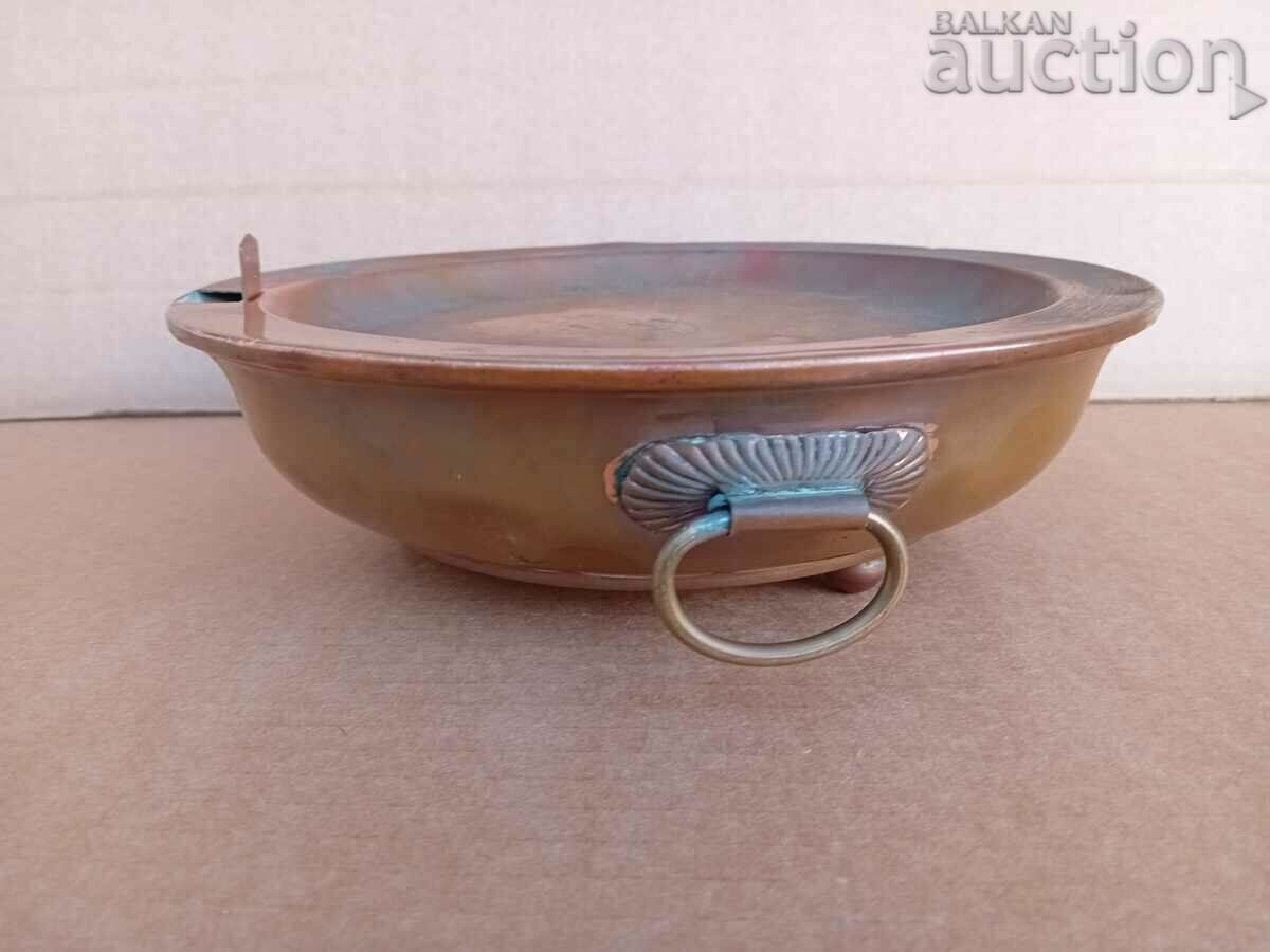 Auction copper water bath vessel for melting chocolate butter Auction copper water bath vessel for melting chocolate butter
