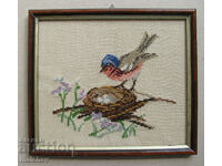 Old embroidery Redneck, framed 22 cm