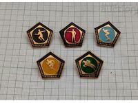 OLYMPICS MOSCOW 1980 USSR MODERN PENTHOUSE BADGES LOT