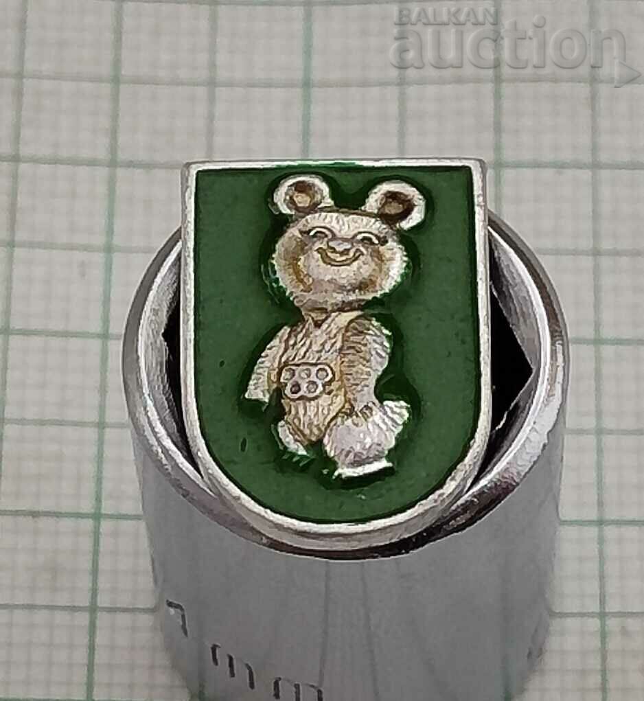 THE BEAR MICE OLYMPICS MOSCOW 1980 TALISMAN USSR BADGE