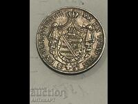 Moneda de argint Thaler Germania Johann Saxony 1857 F argint