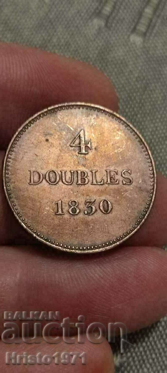 4 дубъла 1830 гърнзи 4 дубъла 1830 гърнзи
