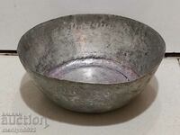 Old tinned bowl sahan panica tas copper vessel copper