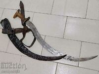Shamshir με μαχαίρι μάχης kaniya και ζώνη scimitar saber