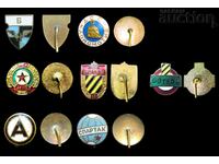 7 old football badges / Gabrovo / Varna / Sofia / Plovdiv