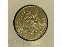 New Caledonia 20 francs / New Caledonia 20 centimes 1983