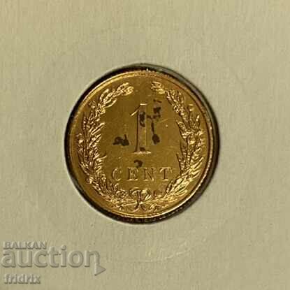 Нидерландия 1 цент / Netherlands 1 cent 1906