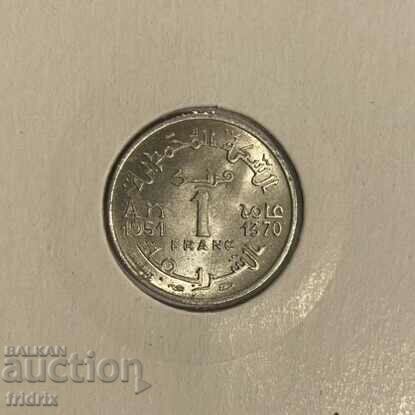Мароко 1 франк / Morocco 1 franc 1951