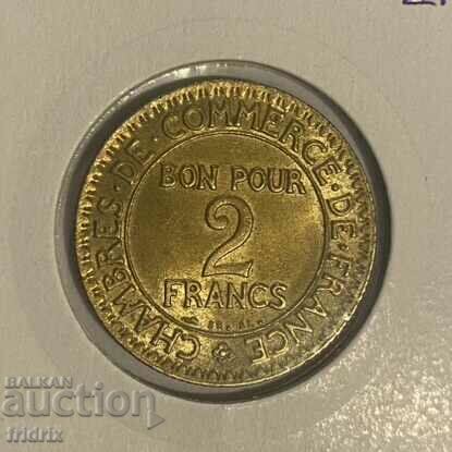 Франция 2 франка / France 2 francs 1923