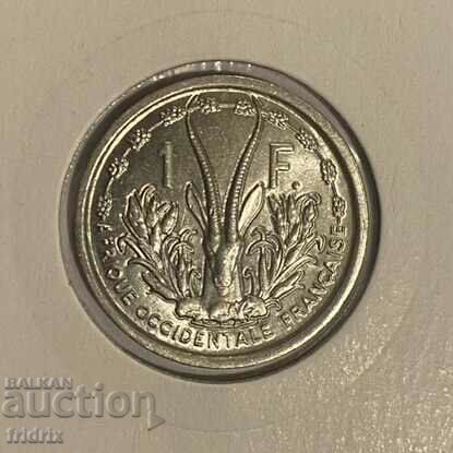 Френска З Африка 1 франк / French West Africa 1 franc 1948 2