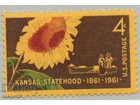 1961. САЩ. 100-годишнината от държавността на Канзас.