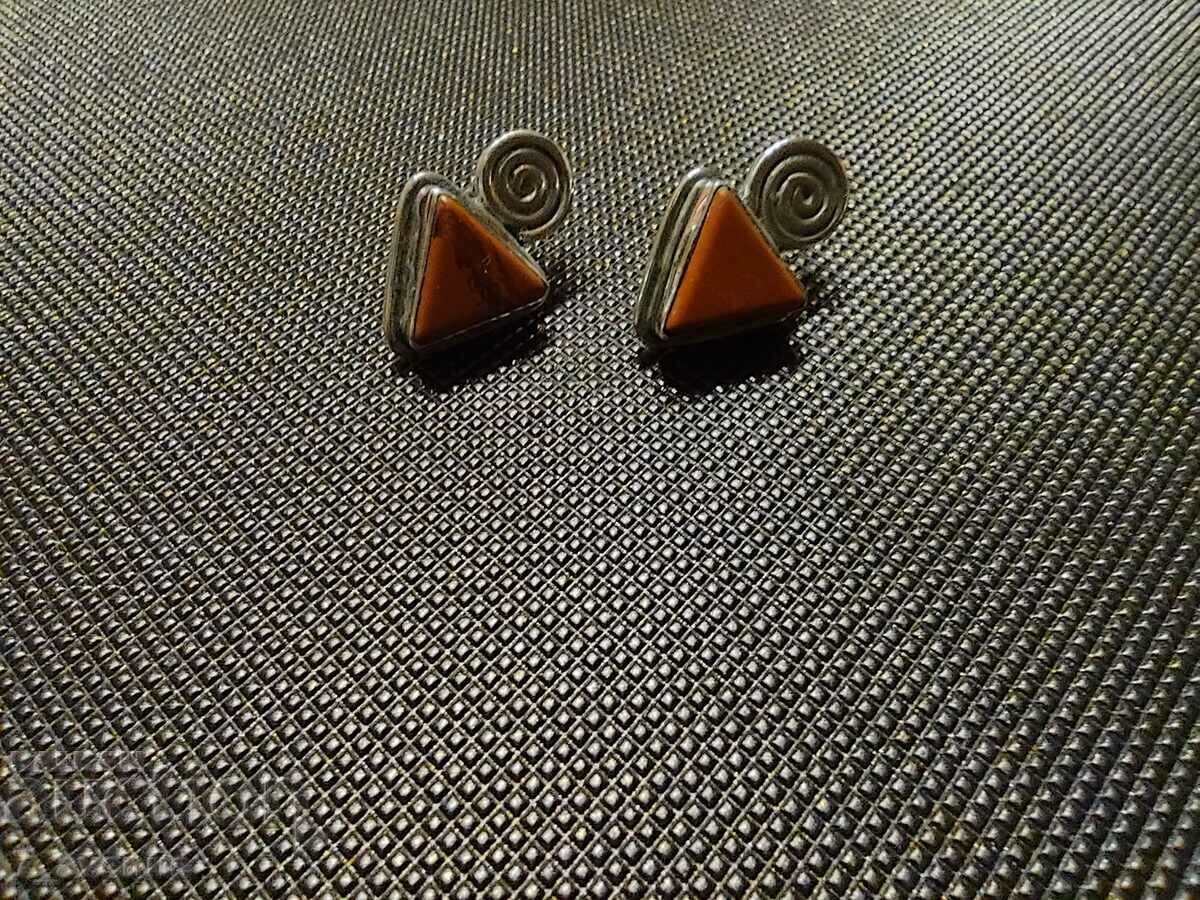 Silver earrings with Jasper or Coral, stamps, 31.05.2024 Silver earrings with Jasper or Coral, stamps, 31.05.2024