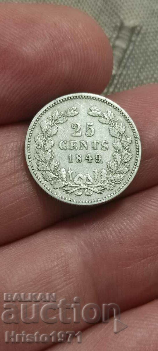 25 cents 1849