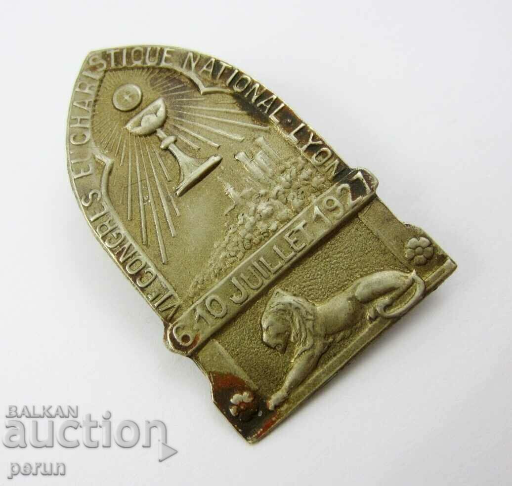 France-Religious Congress on the Eucharist-1927-Rare sign with price 21.99 BGN | € 11.24