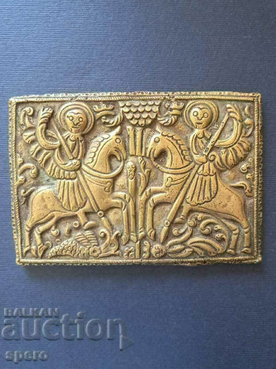 Auction Bronze icon. St. George / St. Dimitar Auction Bronze icon. St. George / St. Dimitar