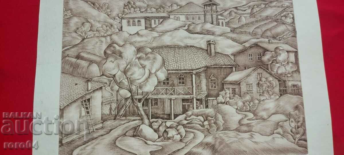 HRISTOFOR PEYCHEV (1933 - 2023) "VILLAGE OF PARADISE" - 6