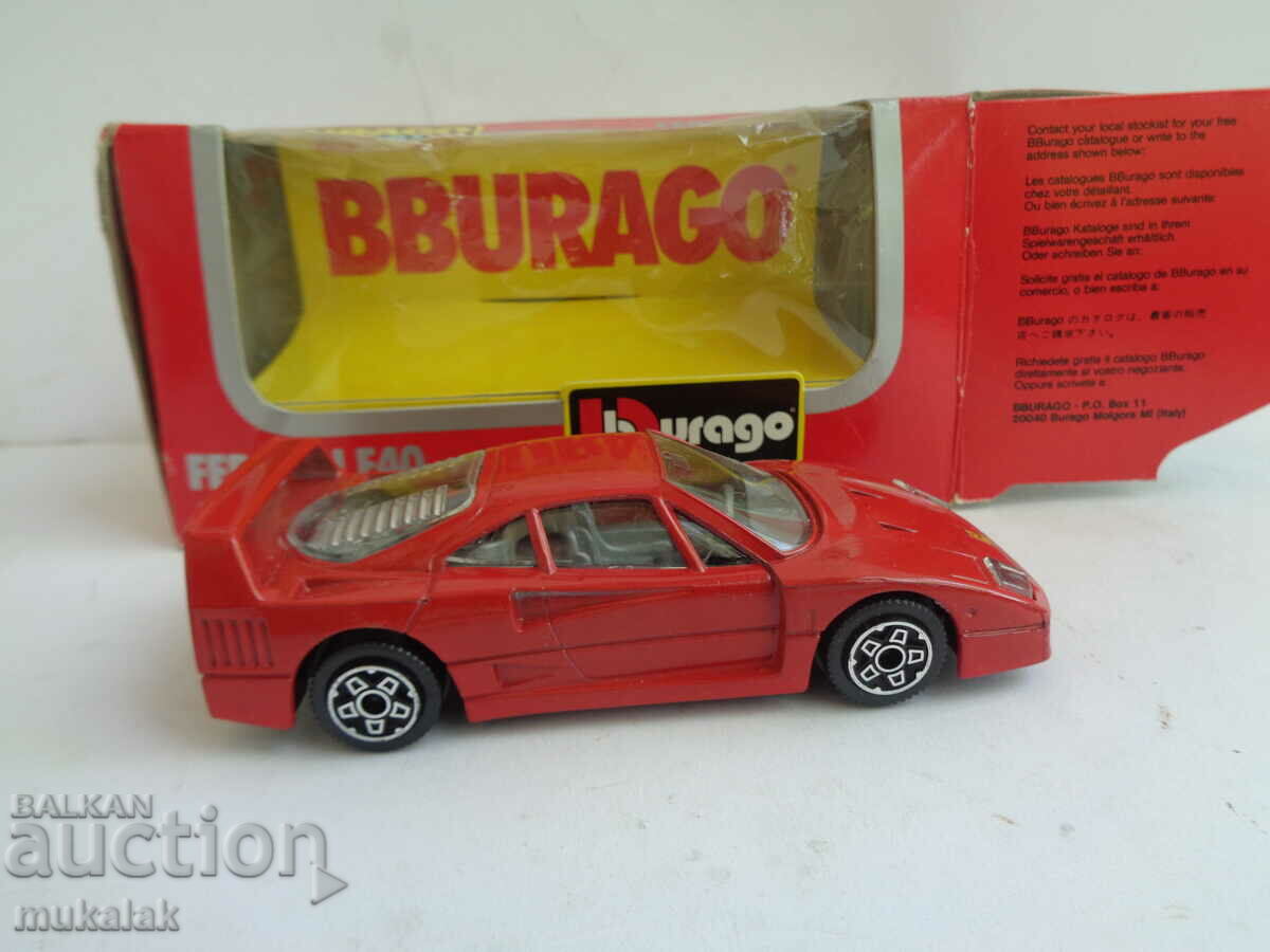 1:43 BBURAGO FERRARI F 40 TOY CAR MODEL with price 20.00 BGN | € 10.23 1:43 BBURAGO FERRARI F 40 TOY CAR MODEL with price 20.00 BGN | € 10.23