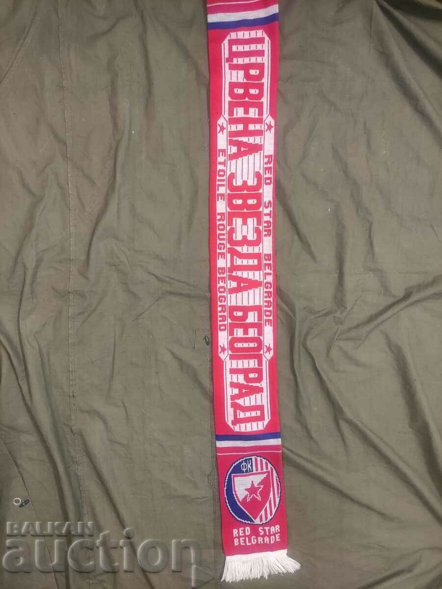 Auction Football scarf Red Star Belgrade Auction Football scarf Red Star Belgrade