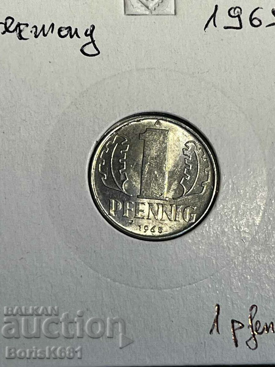 1 pfennig 1965 Γερμανία