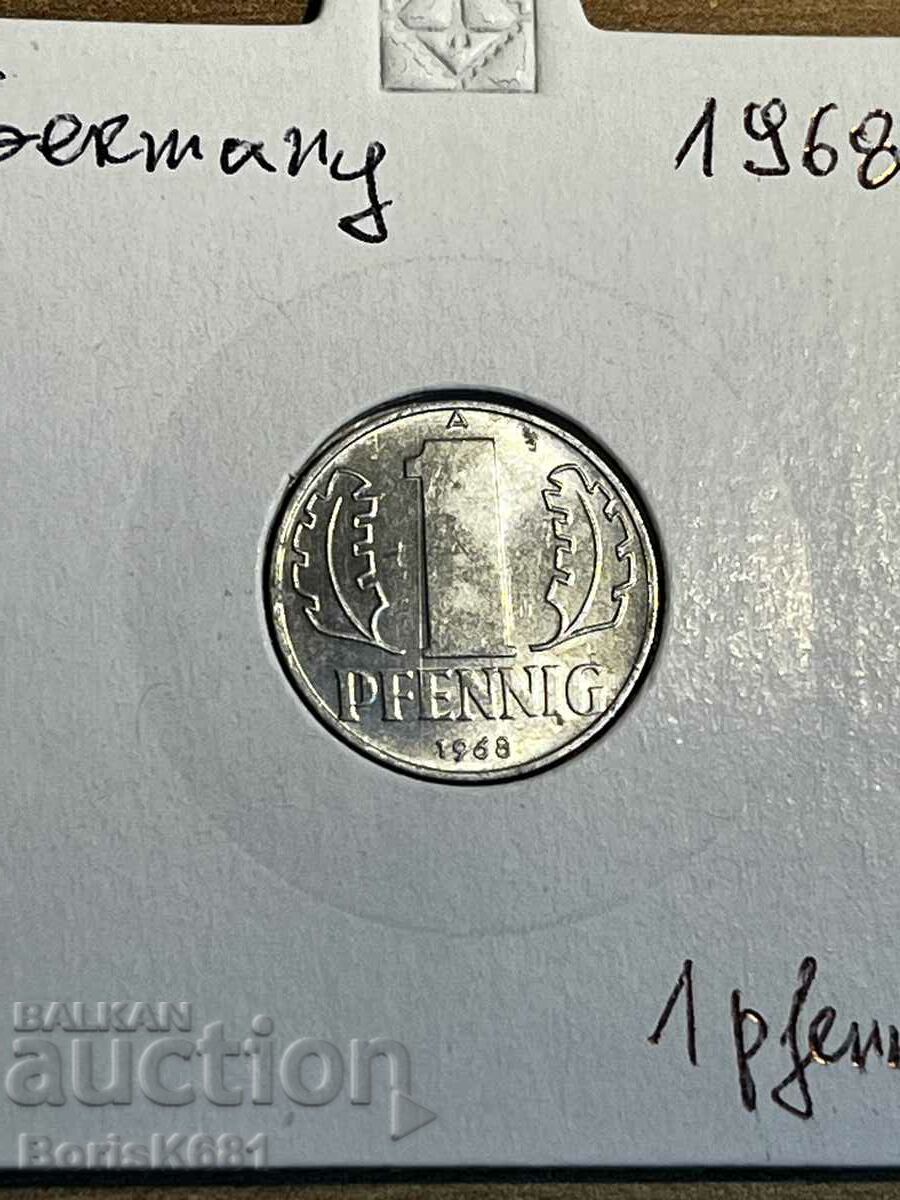 1 pfennig 1968 Γερμανία