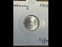 1 pfennig 1968 Germania