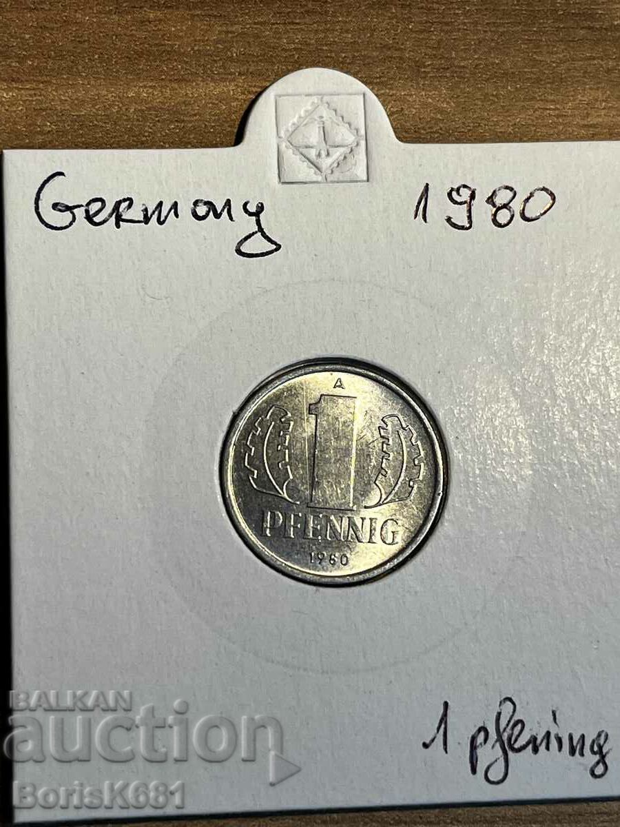 1 пфениг 1980 Германия