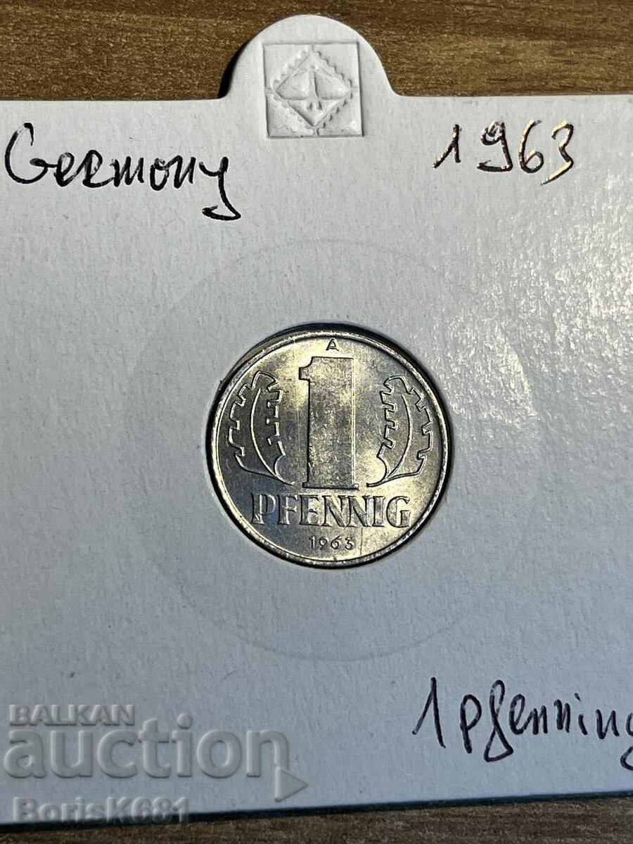 1 pfennig 1963 Γερμανία