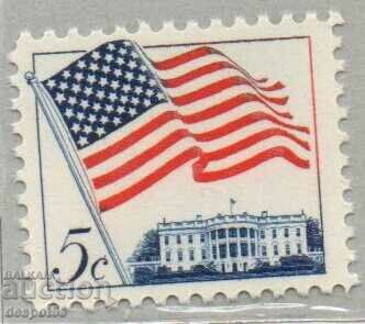 1963. USA. Flag over the White House.