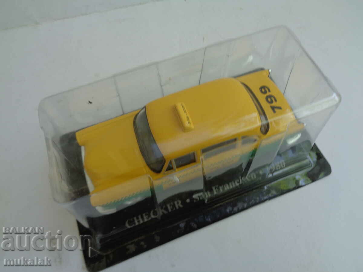 1:43 CHECKER SAN FRANCISCO 1980 TROLLEY TOY TAXI MODEL - 5 1:43 CHECKER SAN FRANCISCO 1980 TROLLEY TOY TAXI MODEL - 5