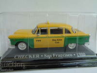 1:43 CHECKER SAN FRANCISCO 1980 TROLLEY TOY TAXI MODEL
