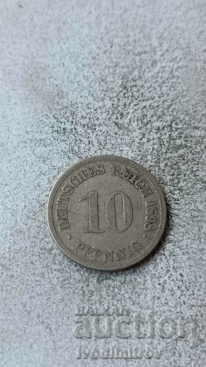 Germany 10 Reichspfenning 1898 D