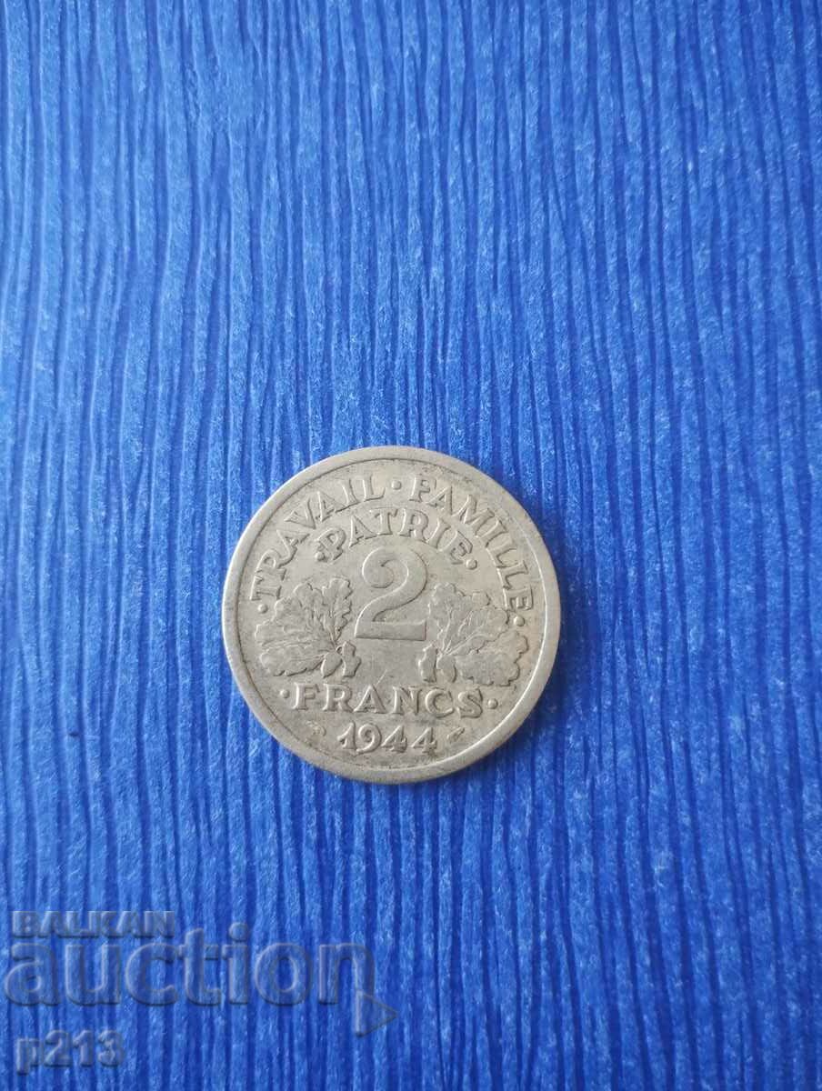 Franța 2 franci 1944